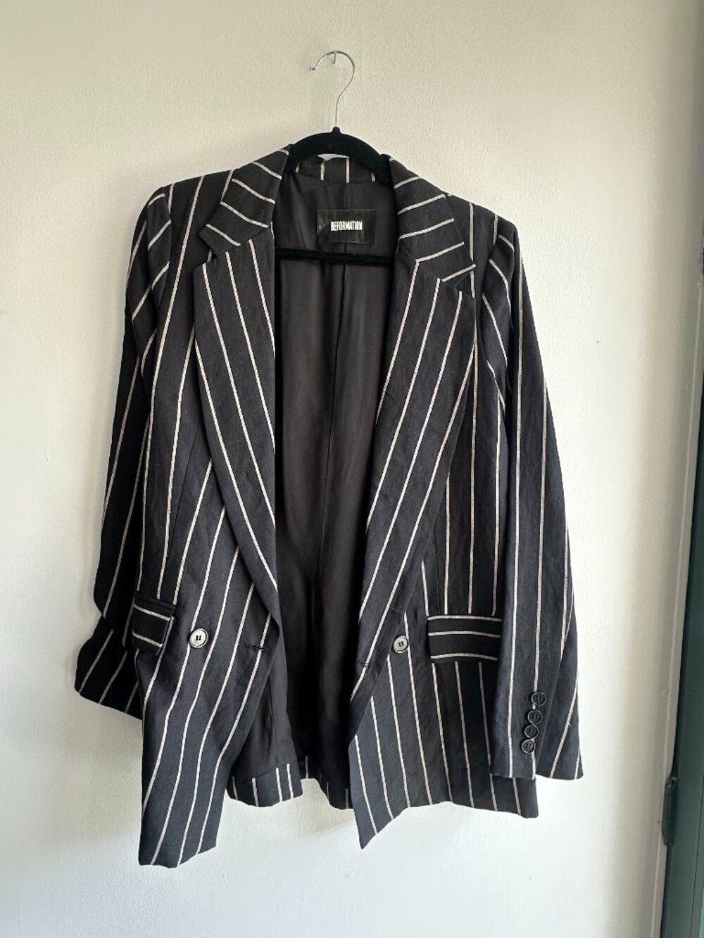 Reformation Valero Jacket Striped Blazer Size XS - Picture 2 of 3